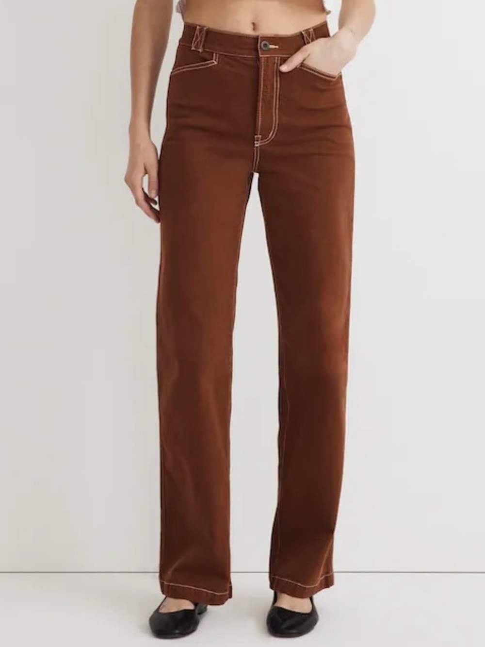 madewell emmett wide leg pants size 33